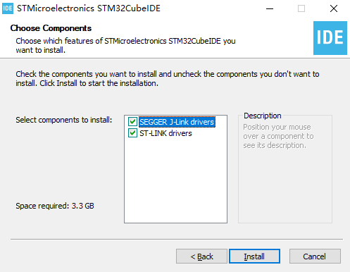 stm32cubeide installation select driver
